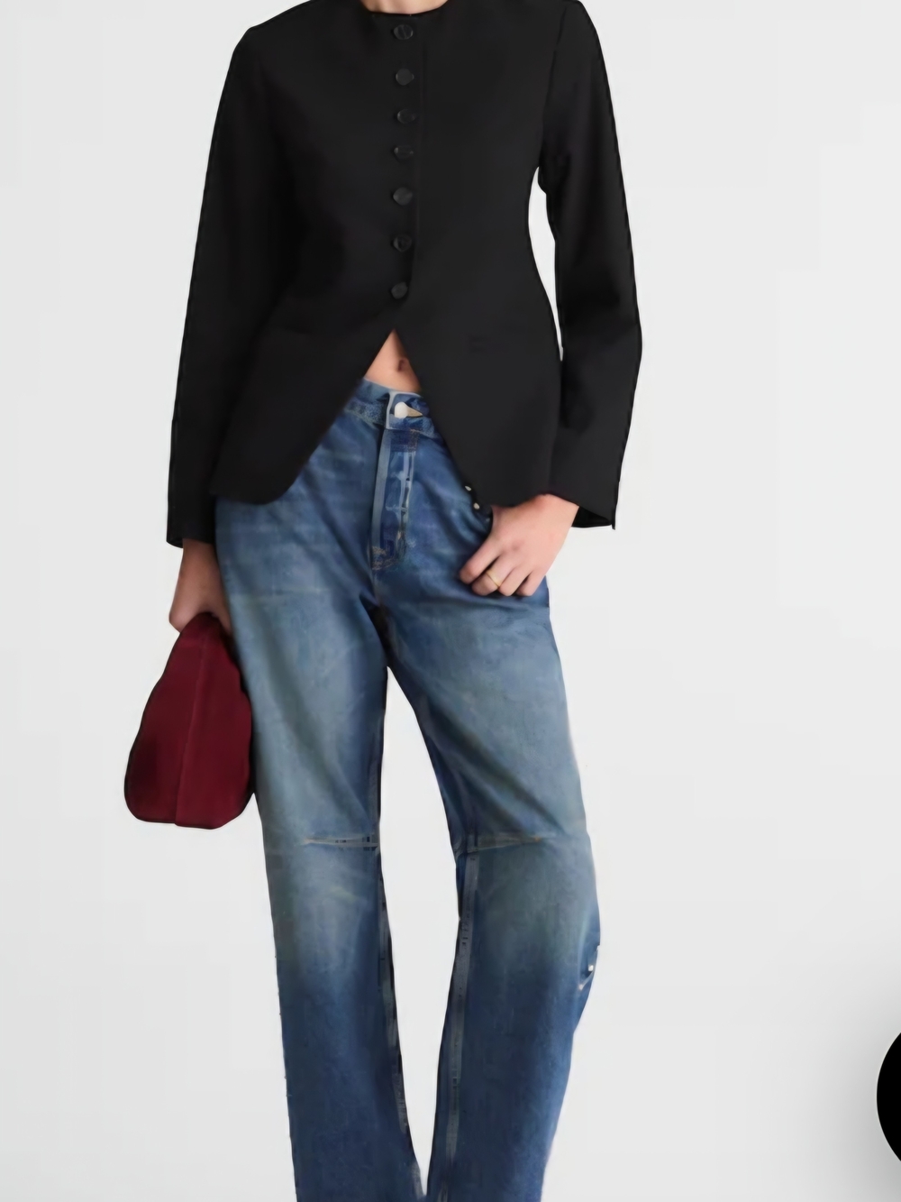 Madewell Nolita Cutaway Blazer Black NWT Size12